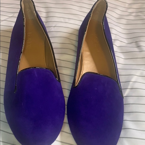 J Crew Blue Suede Darby - Picture 5 of 6